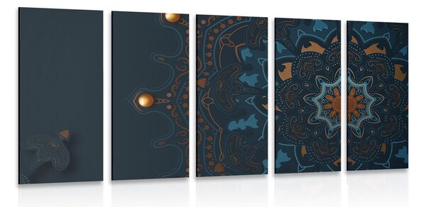 Quadri 5 pezzi – Mandala di lusso