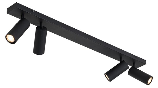 Faretto da soffitto moderno nero 4 luci orientabili - Renna