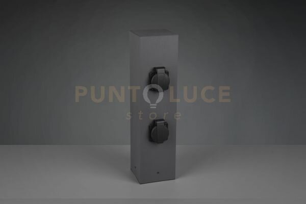 Colonnina 4 prese schuko da esterno fusione alluminio antracite ip4