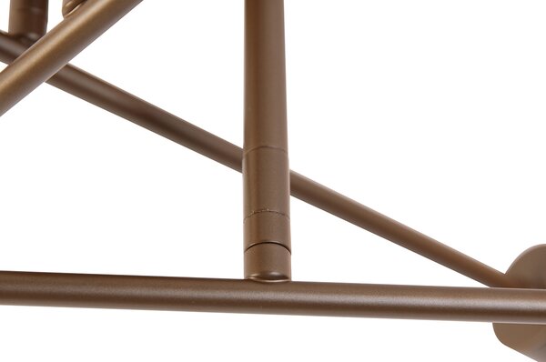 Plafoniera industriale bronzo scuro 6 luci - Sydney