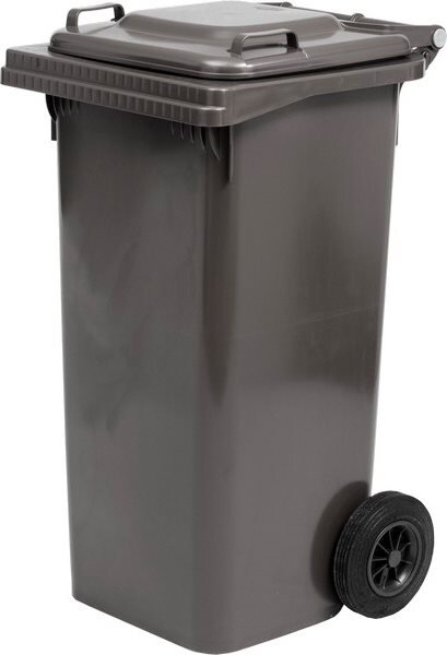 I.C.S. Bidone Spazzatura Pattumiera Rifiuti con Coperchio e ruote Capacit 120 litri dimensione 55x50x94 colore Grigio - P140120N