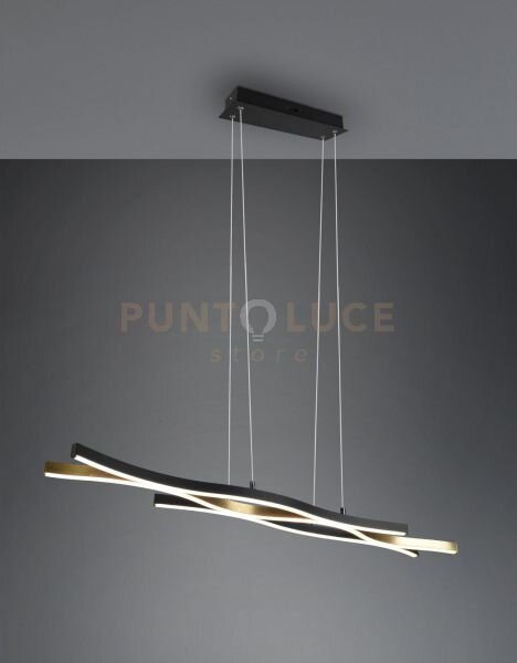 Blaze sospensione led 35w 4300lm, 2300+3000+4000k ondulata metallo 