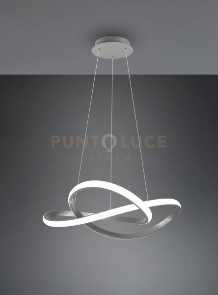 Course sospensione led 27,5w 3150lm, 4000k cerchio infinito acciaio