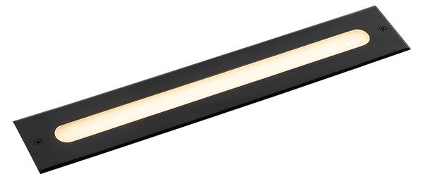 Set di 2 faretti da terra moderni neri 50 cm incl. LED IP65 - Eline