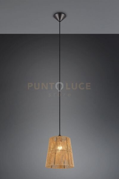 Holm sospensione corda naturale d. 24cm 1 luce attaco e27