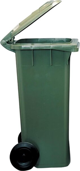 I.C.S. Bidone Spazzatura Pattumiera Rifiuti in Plastica con ruote Capacit 120 Litri colore Verde