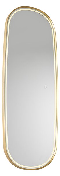 Specchio da bagno moderno oro con LED e dimmer touch - Geraldien