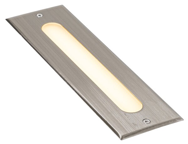 Set di 4 faretti da terra moderni in acciaio 30 cm LED inclusi IP65 - Eline