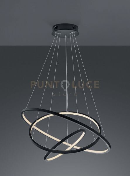 Aaron sospensione led antracite 3 anelli con tecnologia wiz mul