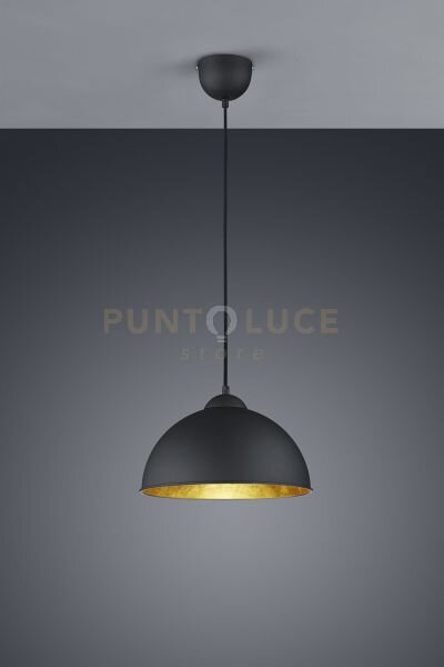 Jimmy sospensione metallo nero + oro d.31cm 1 luce attacco e27