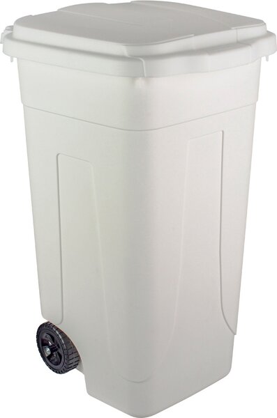 NBrand Bidone Spazzatura Pattumiera Rifiuti per Raccolta Differenziata Capacit 80 Litri Dimensioni 45x50x78h cm colore Bianco - Ottanta