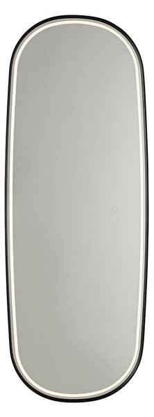 Specchio da bagno moderno nero con LED e dimmer touch - Geraldien