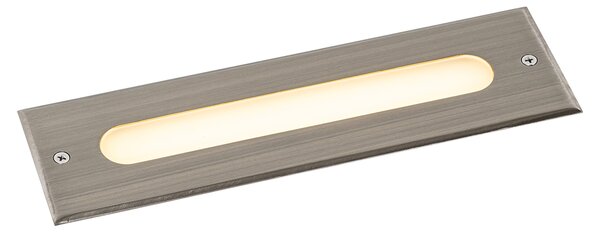 Set di 4 faretti da terra moderni in acciaio 30 cm LED inclusi IP65 - Eline