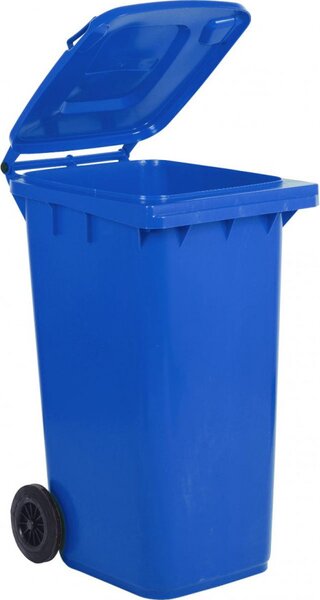 DecHome Bidone Spazzatura Pattumiera Rifiuti per Esterno in Plastica Capacit 240 Litri Dimensioni 72x58x106h cm colore Giallo - 12406 BLB
