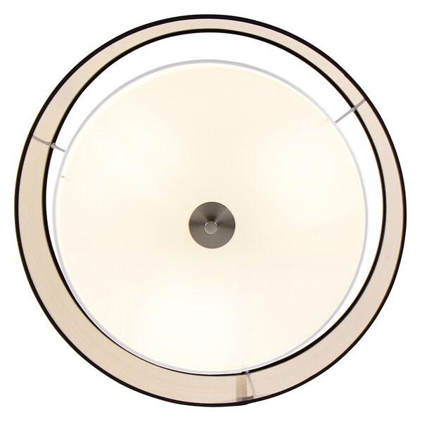 Lampada da soffitto intelligente nera con bianco 50 cm incl. 3 Wifi A60 - Drum Duo