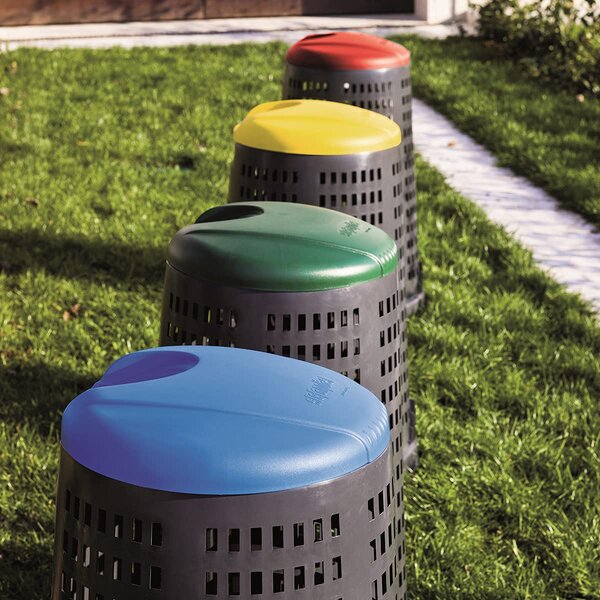 STEFANPLAST Bidone Spazzatura Pattumiera Rifiuti Trespolo Capacit 100 Litri cm. 58x90 h con Coperchio - 24705