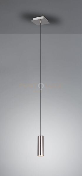 Marley sospensione cilindro metallo acciaio d. 6cm 1 luce attacco gu10
