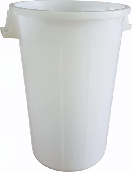 STEFANPLAST Bidone Spazzatura Pattumiera Rifiuti senza Coperchio 120 Litri colore Bianco - SF574