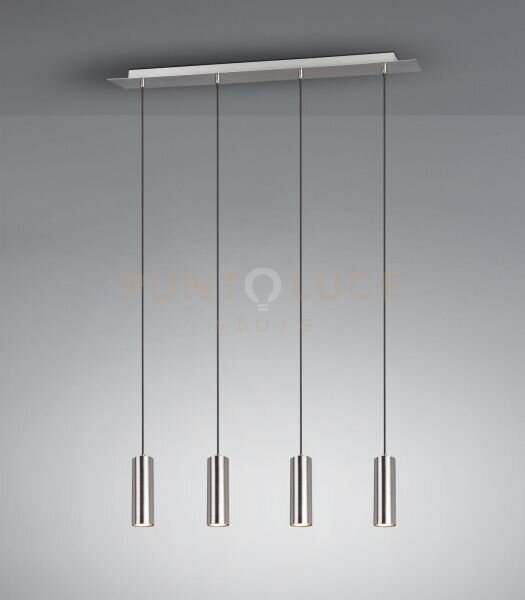 Marley sospensione rettangolare 4 cilindri attacco gu10 metallo ac