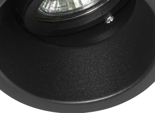 Faretto da incasso intelligente regolabile nero con Wi-Fi GU10 - Alloy