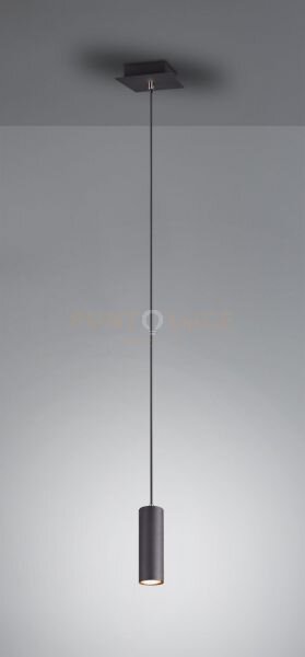 Marley sospensione cilindro metallo nero d. 6cm 1 luce attacco gu10