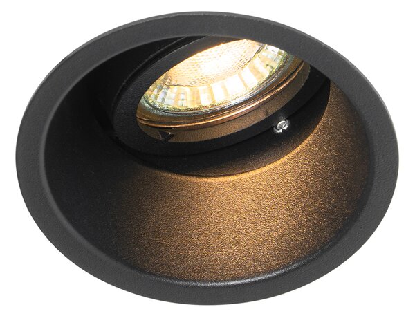 Faretto da incasso intelligente regolabile nero con Wi-Fi GU10 - Alloy