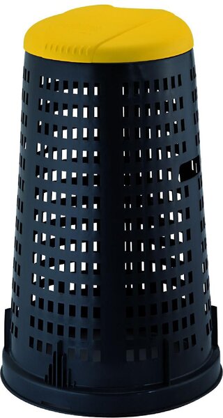 STEFANPLAST Bidone Spazzatura Pattumiera Rifiuti Trespolo Capacit 100 Litri cm. 58x90 h con Coperchio colore Giallo - 24703