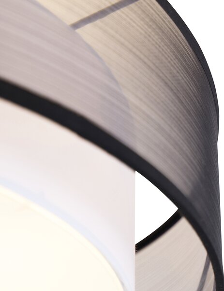 Lampada da soffitto intelligente nera con bianco 50 cm incl. 3 Wifi A60 - Drum Duo