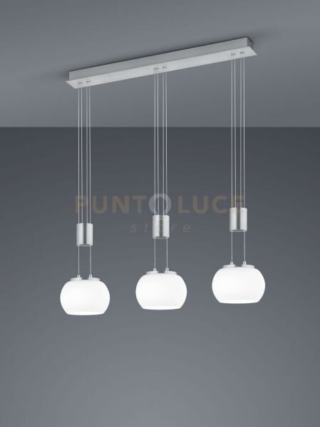 Madison sospensione led 24w 2700lm, 3000k barra metallo acciaio e 3