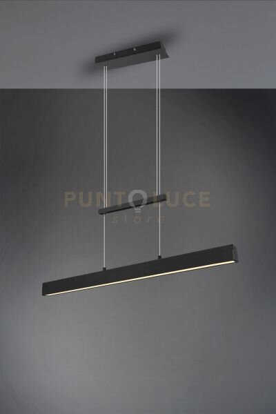 Paros sospensione led nera bi-emissione con regolazione altezza ed 