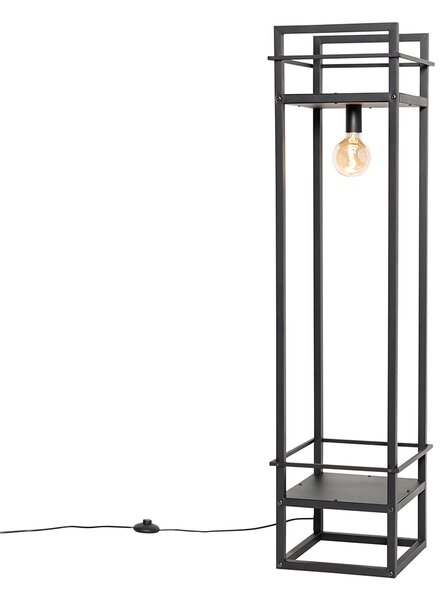 Lampada da terra industriale intelligente nera con WiFi G95 - Cage Rack