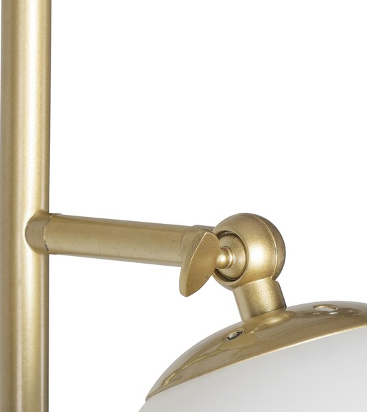 Lampada da terra intelligente oro con vetro smerigliato incl. 2 Wifi P45 - Pallon