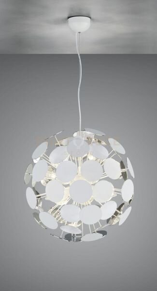 Discalgo sospensione sfera tondi metallo bianco opaco + argento d. 