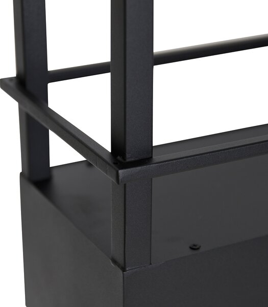 Lampada a sospensione intelligente nera con mensola incl. 4 GU10 Wi-Fi - Cage Rack