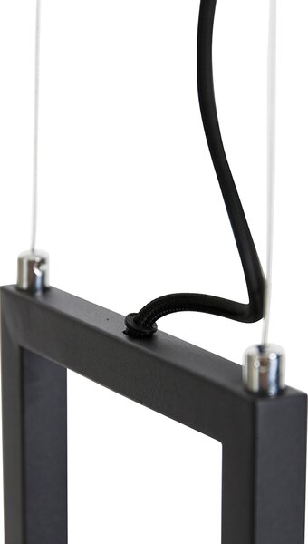 Lampada a sospensione intelligente nera con mensola incl. 4 GU10 Wi-Fi - Cage Rack