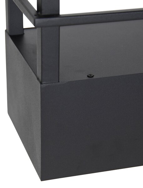 Lampada a sospensione intelligente nera con mensola incl. 4 GU10 Wi-Fi - Cage Rack