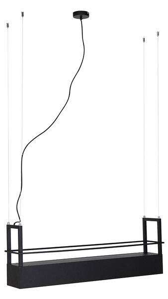 Lampada a sospensione intelligente nera con mensola incl. 4 GU10 Wi-Fi - Cage Rack