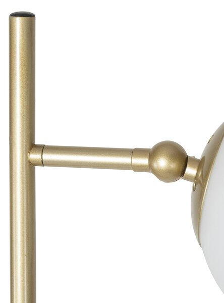 Lampada da terra intelligente oro con vetro smerigliato incl. 2 Wifi P45 - Pallon