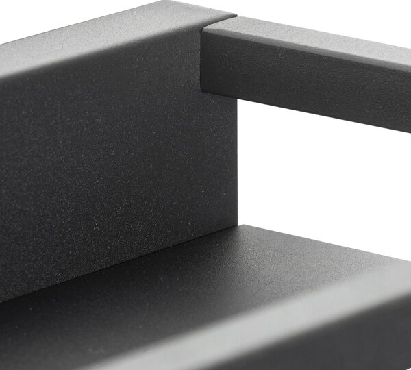 Lampada da parete intelligente nera con mensola incl. 2 WiFi G95 - Cage Rack