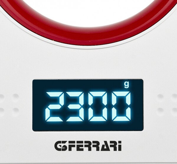 G3 Ferrari Bilancia da cucina digitale elettronica con display LCD Portata massima 5 Kg con Ciotola colore Bianco - G20071 Sfera