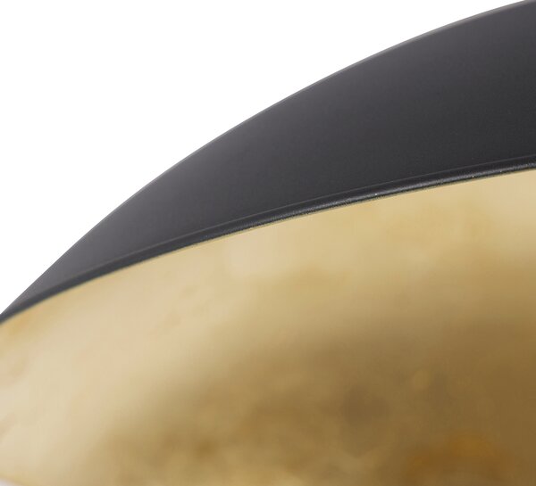 Plafoniera intelligente nera con oro 60 cm incl. Wifi A60 - Emilienne