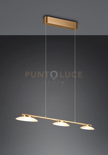 Merton sospensione led 27w 2850lm, 3000k metallo ottone anticato c