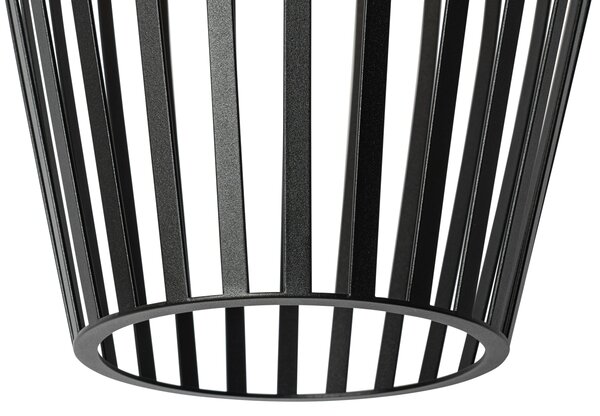 Lampada a sospensione di design nera con opale - Angela