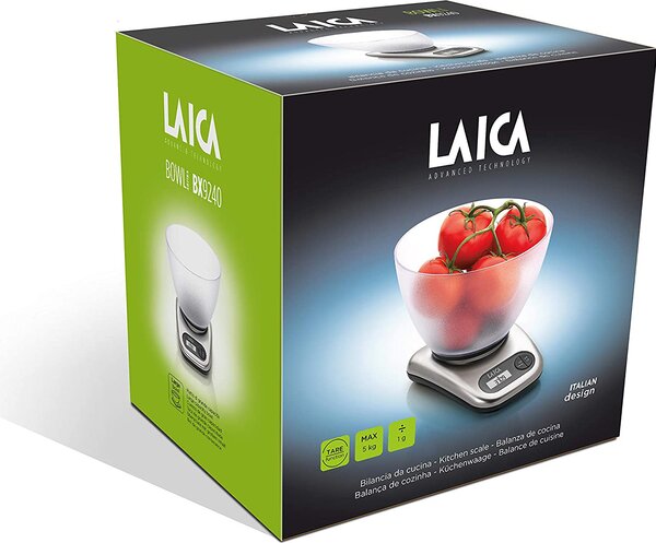 LAICA Bilancia da Cucina Digitale Elettronica Massimo Peso Rilevabile 5 Kg BX 9240
