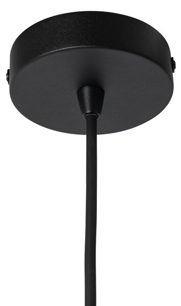 Lampada a sospensione di design nera con opale - Angela