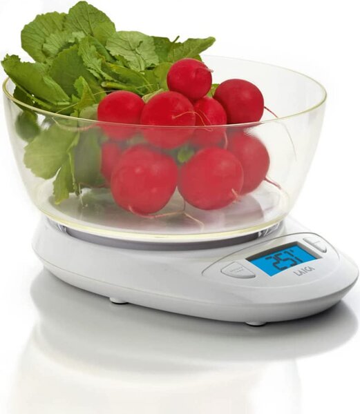 LAICA Bilancia da Cucina Digitale Elettronica Massimo Peso Rilevabile 5 Kg colore Bianco KS1019