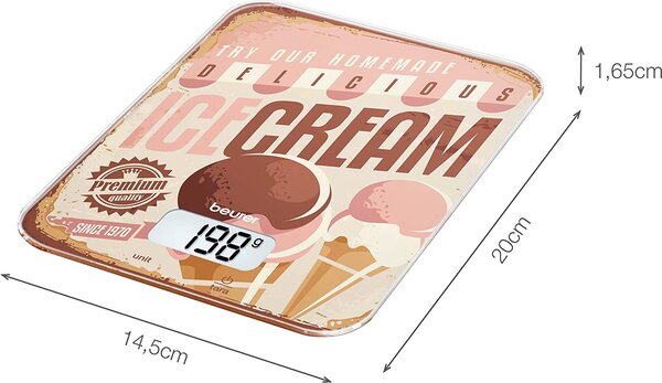 Beurer Bilancia da Cucina Digitale Elettronica fantasia Icecream - 70402 KS19 ICECREAM