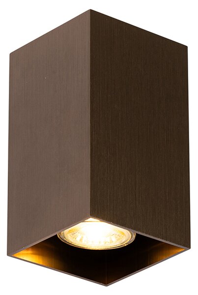 Applique moderna quadrata bronzo scuro 2 luci - Sandy