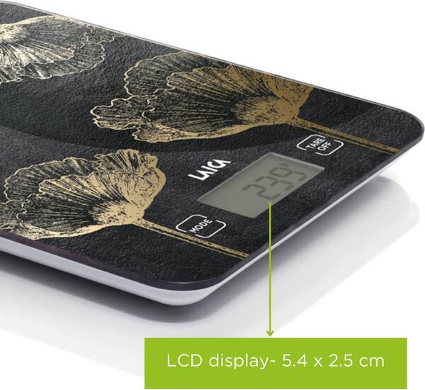 LAICA Bilancia da Cucina Digitale Elettronica Peso Massimo 10 Kg Display LCD colore Multicolore - KS5011M