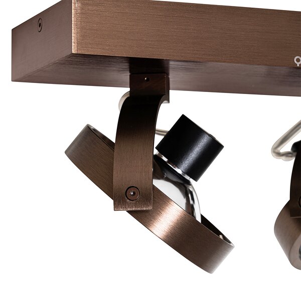 Faretto di design bronzo scuro 2 luci orientabile e inclinabile - Go